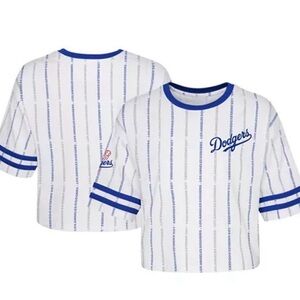 Blue and White Los Angeles Dodgers Striped Shirt